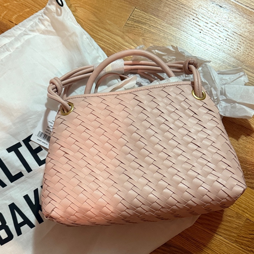 BNWT Walter Baker Pink Woven Purse Bag